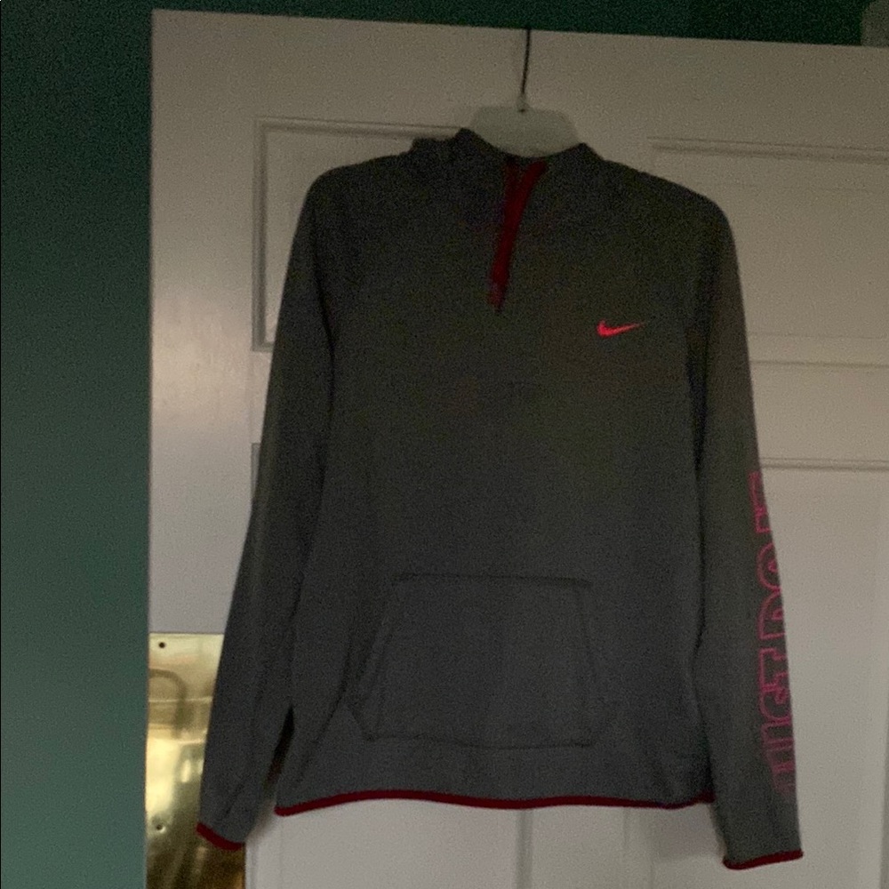 Women’s Nike Gray Sweatshirt with Pink Trim